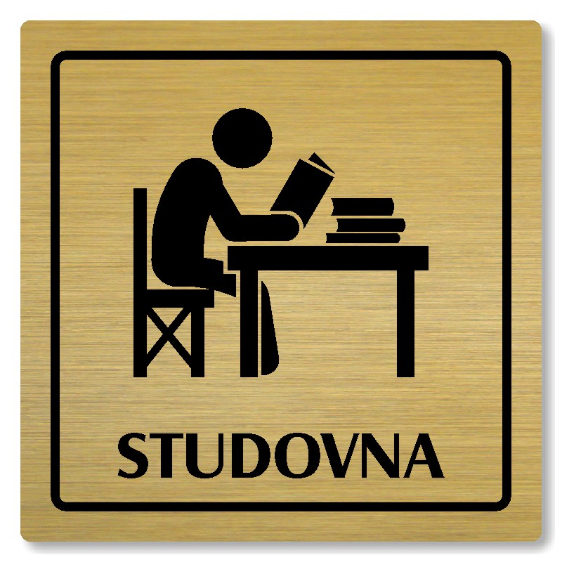 Studovna, 80x80mm, zlatá, Arizona